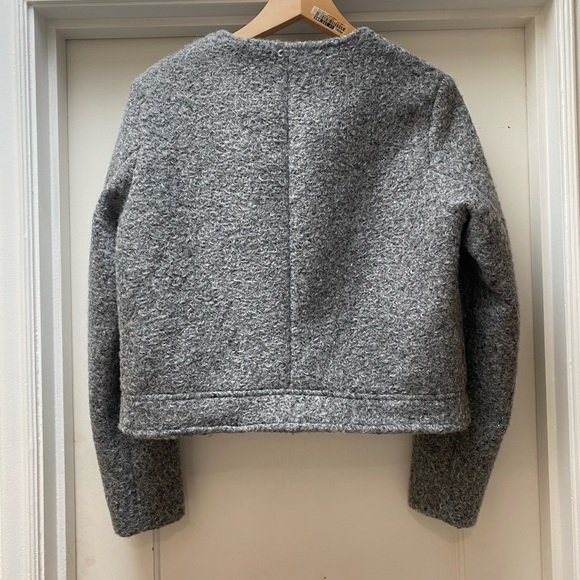 Zara Women's Gray Lady Jacket with Gold Buttons - Picture 4 of 6